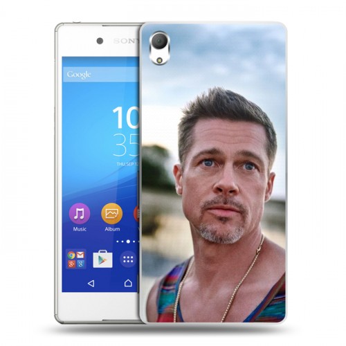 Дизайнерский пластиковый чехол для Sony Xperia Z3+ Бред Питт