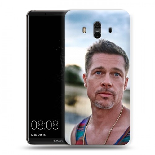 Дизайнерский пластиковый чехол для Huawei Mate 10 Бред Питт