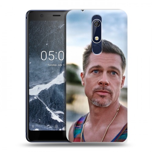 Дизайнерский пластиковый чехол для Nokia 5.1 Бред Питт