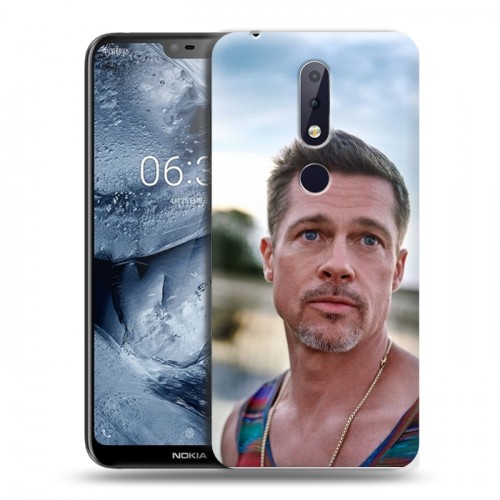 Дизайнерский пластиковый чехол для Nokia 6.1 Plus Бред Питт