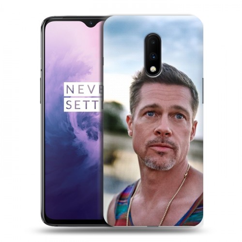 Дизайнерский пластиковый чехол для OnePlus 7 Бред Питт