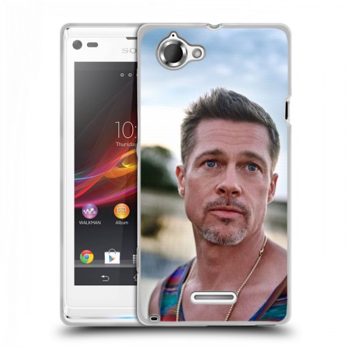 Дизайнерский пластиковый чехол для Sony Xperia L Бред Питт