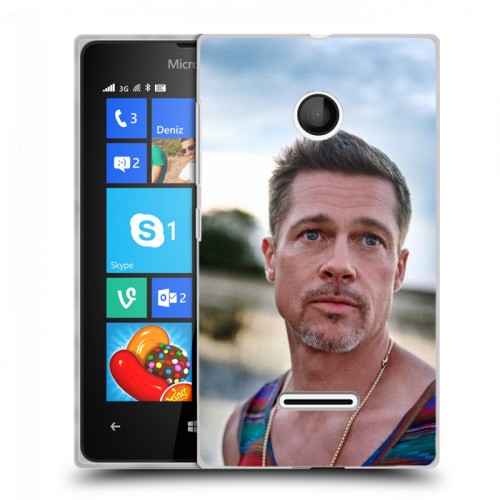 Дизайнерский пластиковый чехол для Microsoft Lumia 435 Бред Питт