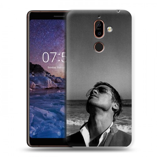 Дизайнерский пластиковый чехол для Nokia 7 Plus Бред Питт