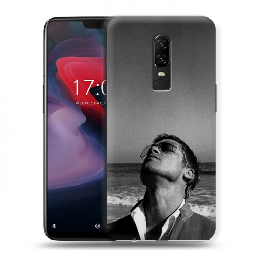 Дизайнерский пластиковый чехол для OnePlus 6 Бред Питт