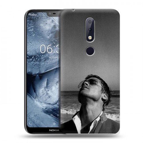 Дизайнерский пластиковый чехол для Nokia 6.1 Plus Бред Питт