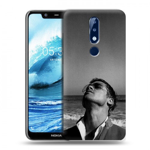 Дизайнерский силиконовый чехол для Nokia 5.1 Plus Бред Питт