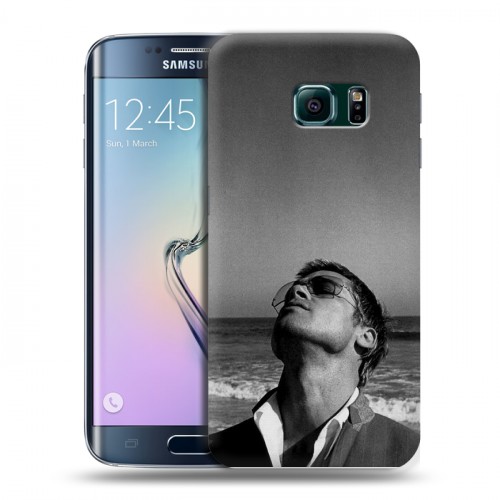 Дизайнерский пластиковый чехол для Samsung Galaxy S6 Edge Бред Питт