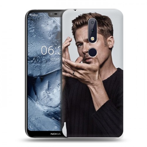 Дизайнерский силиконовый чехол для Nokia 6.1 Plus Бред Питт