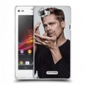 Дизайнерский пластиковый чехол для Sony Xperia L Бред Питт