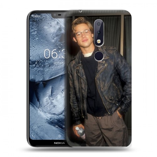 Дизайнерский пластиковый чехол для Nokia 6.1 Plus Бред Питт