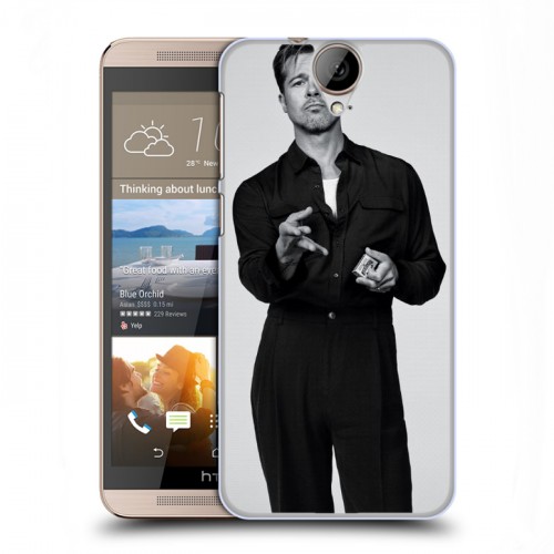 Дизайнерский пластиковый чехол для HTC One E9+ Бред Питт