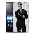 Дизайнерский пластиковый чехол для Sony Xperia TX Бред Питт