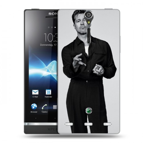 Дизайнерский пластиковый чехол для Sony Xperia S Бред Питт