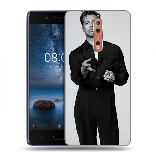 Дизайнерский пластиковый чехол для Nokia 8 Бред Питт