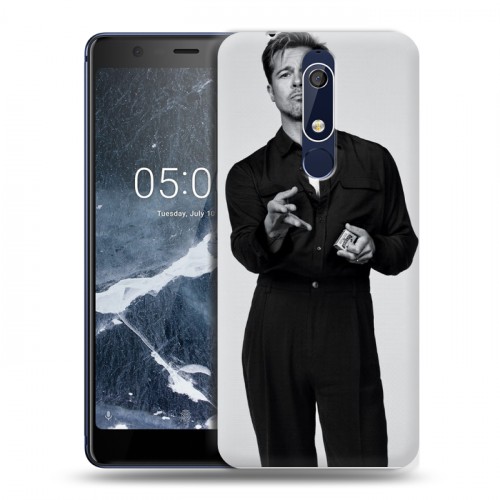 Дизайнерский пластиковый чехол для Nokia 5.1 Бред Питт