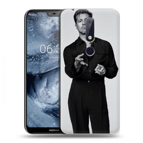 Дизайнерский пластиковый чехол для Nokia 6.1 Plus Бред Питт