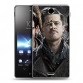 Дизайнерский пластиковый чехол для Sony Xperia TX Бред Питт