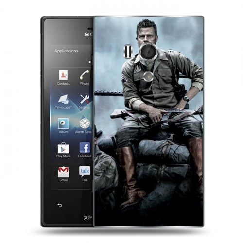 Дизайнерский пластиковый чехол для Sony Xperia acro S Бред Питт