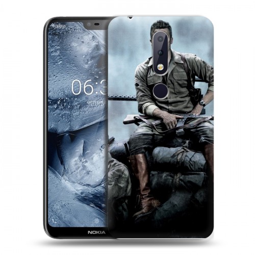 Дизайнерский пластиковый чехол для Nokia 6.1 Plus Бред Питт