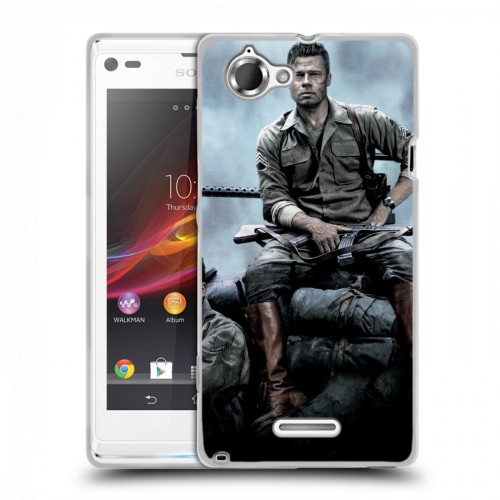 Дизайнерский пластиковый чехол для Sony Xperia L Бред Питт