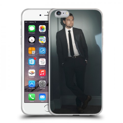 Дизайнерский силиконовый чехол для Iphone 6 Plus/6s Plus Леонардо Дикаприо