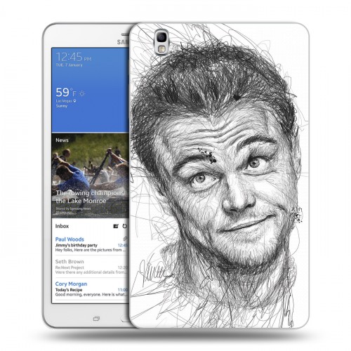 Дизайнерский силиконовый чехол для Samsung Galaxy Tab Pro 8.4 Леонардо Дикаприо