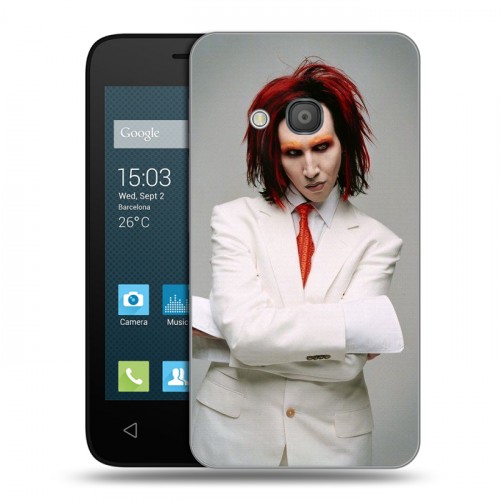 Дизайнерский силиконовый чехол для Alcatel One Touch Pixi 4 (4)  Мэрилин Мэнсон