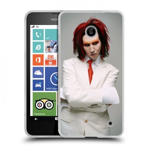 Дизайнерский пластиковый чехол для Nokia Lumia 630/635  Мэрилин Мэнсон