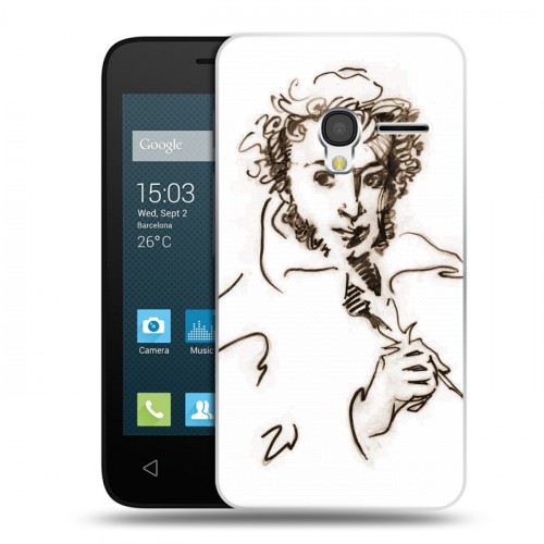 Дизайнерский пластиковый чехол для Alcatel One Touch Pixi 3 (4.0) Пушкин