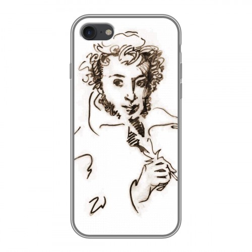 Дизайнерский силиконовый с усиленными углами чехол для Iphone 7 Пушкин