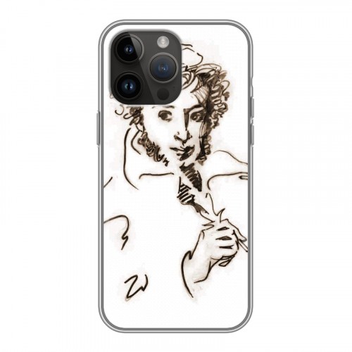 Дизайнерский силиконовый чехол для Iphone 14 Pro Max Пушкин