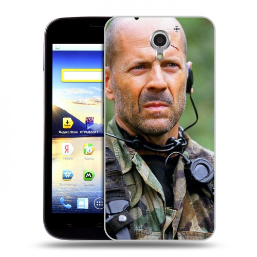 Дизайнерский пластиковый чехол для ZTE Blade A510 Bruce willis