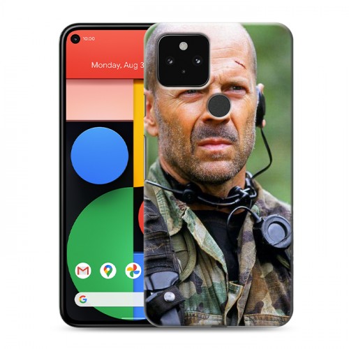 Дизайнерский пластиковый чехол для Google Pixel 5 Bruce willis