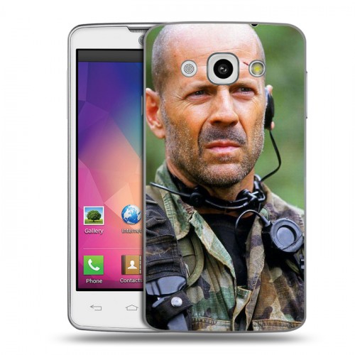 Дизайнерский пластиковый чехол для LG L60 Bruce willis