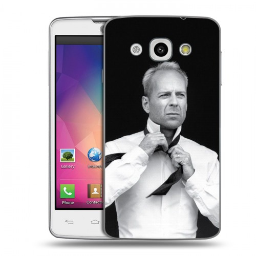 Дизайнерский пластиковый чехол для LG L60 Bruce willis