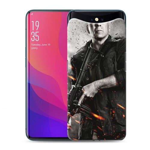 Дизайнерский силиконовый чехол для OPPO Find X Bruce willis