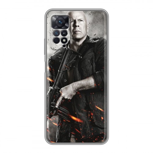 Дизайнерский силиконовый чехол для Xiaomi Redmi Note 11 Pro Bruce willis