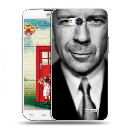 Дизайнерский пластиковый чехол для LG L80 Bruce willis