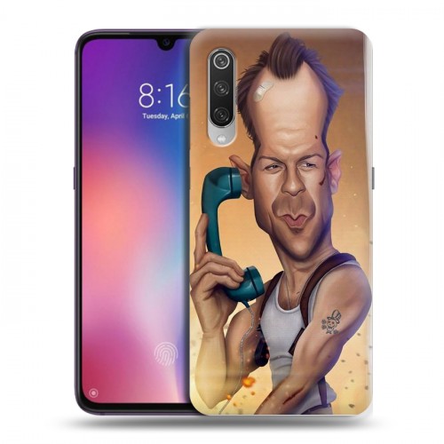 Дизайнерский силиконовый с усиленными углами чехол для Xiaomi Mi9 Bruce willis