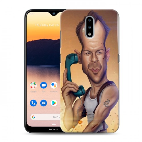 Дизайнерский пластиковый чехол для Nokia 2.3 Bruce willis