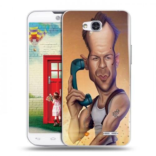 Дизайнерский пластиковый чехол для LG L80 Bruce willis