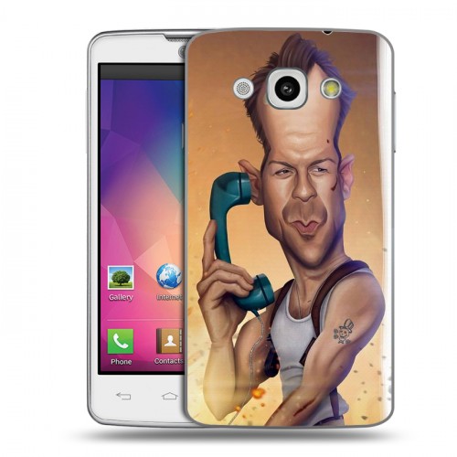 Дизайнерский пластиковый чехол для LG L60 Bruce willis