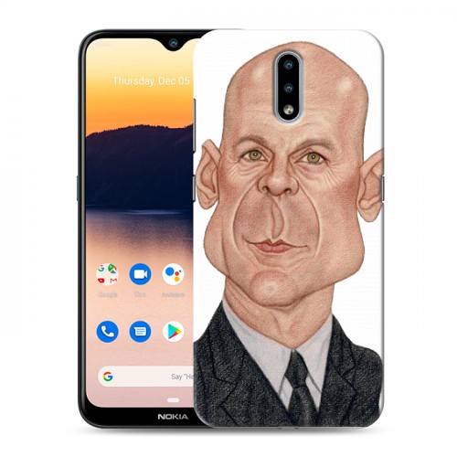 Дизайнерский пластиковый чехол для Nokia 2.3 Bruce willis