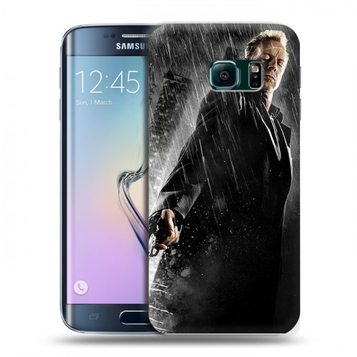 Дизайнерский пластиковый чехол для Samsung Galaxy S6 Edge Bruce willis