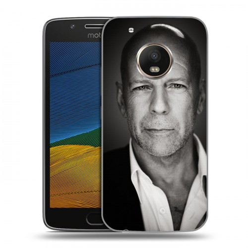 Дизайнерский силиконовый чехол для Lenovo Moto G5 Bruce willis