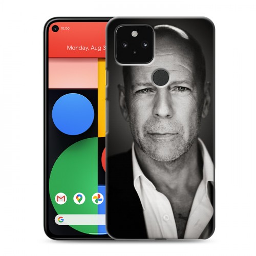 Дизайнерский пластиковый чехол для Google Pixel 5 Bruce willis