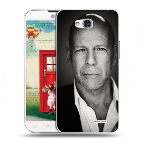 Дизайнерский пластиковый чехол для LG L80 Bruce willis