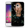 Дизайнерский пластиковый чехол для LG L60 Bruce willis