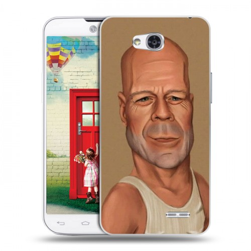 Дизайнерский пластиковый чехол для LG L80 Bruce willis